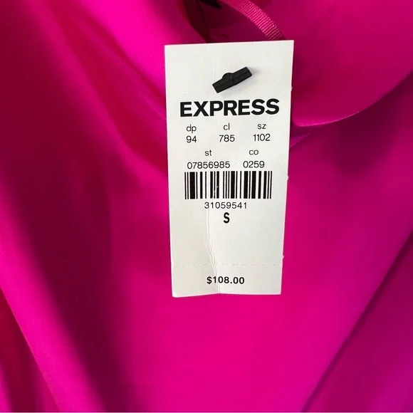 Express cowl neck pink maxi dress w/ slit and adjustable straps. SIZE small - Picture 6 of 7
